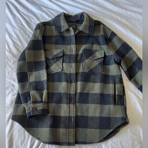RDI green plaid shacket size XL
